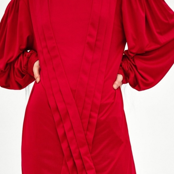 long red dress zara